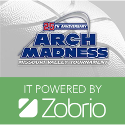 Arch madness logo powered by zobrio.