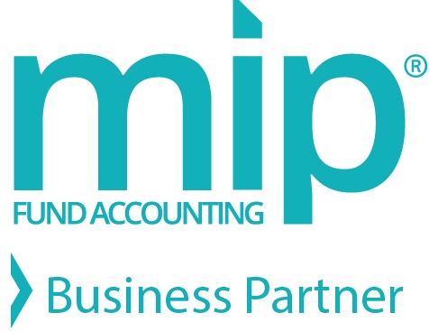 A logo for mip and accounting