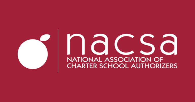 The nacsa logo on a red background.