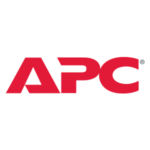 A red apc logo is shown on the black background.