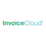 Invoice cloud logo on a black background.