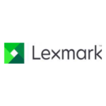 A black and white photo of the lexmark logo.