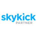 A logo of skykick partner