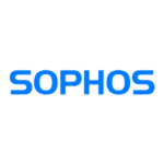A blue and black logo for sophos.