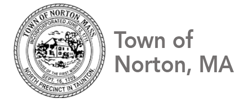 A black and white image of the town seal.