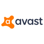An orange and black logo with the letter a.