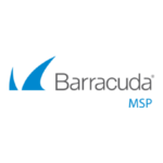 A black and blue logo for barracuda.